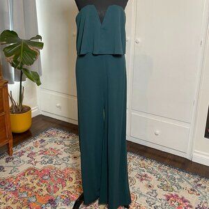 Emerald Green Strapless Jumpsuit